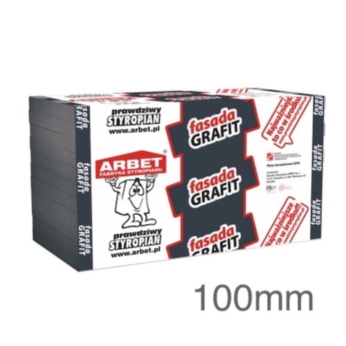 Arbet 100mm Grey Polystyrene (Graphite EPS) for External Wall Insulation (pack of 6) - 3m2