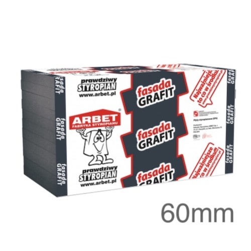 Arbet 60mm Grey Polystyrene (Graphite EPS) for External Wall Insulation (pack of 10) - 5m2