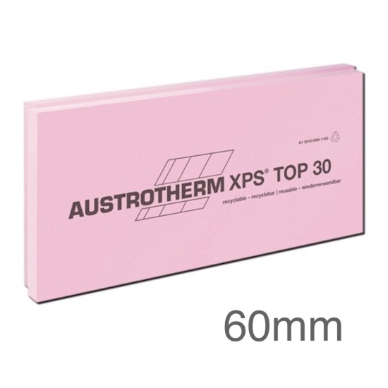 60mm XPS 300 Insulation Board - Rebated Edge - 600mm x 1250mm - TOP-F 30 SF