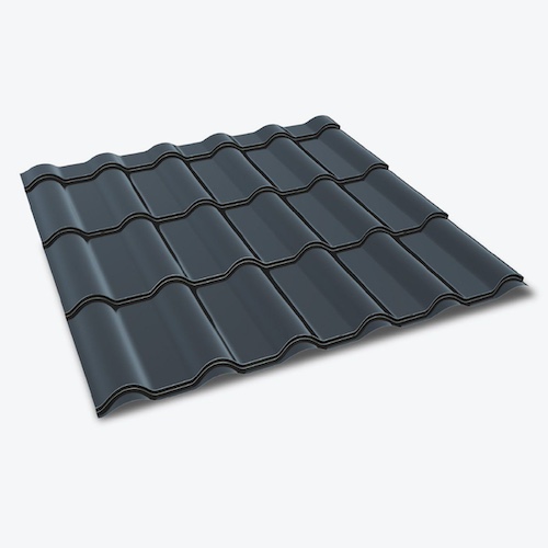 Modular Sheet Metal Roofing Tile DIAMENT PLUS ECO - Matt Coated Corrosion Resistant Roofing Panel - 1200mm width