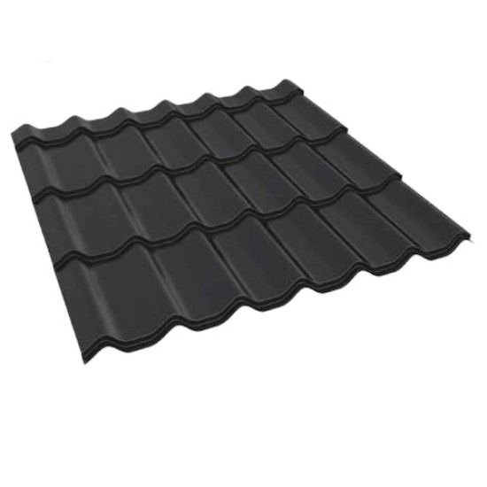 Modular Sheet Metal Roofing Tile KINGAS 15 - Matt Coated Corrosion Resistant Roofing Panel - 1195mm width