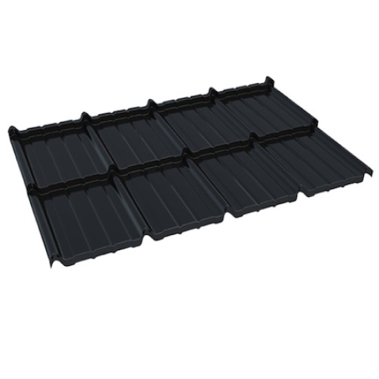 Modular Sheet Metal Roofing Tile ESTIMA - Matt Coated Corrosion Resistant Roofing Panel - 1191mm x 720mm