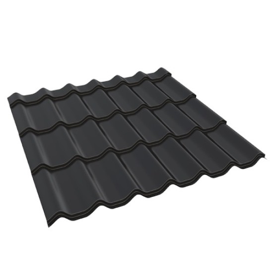 Modular Sheet Metal Roofing Tile KINGAS - Matt Coated Corrosion Resistant Roofing Panel - 1195mm width