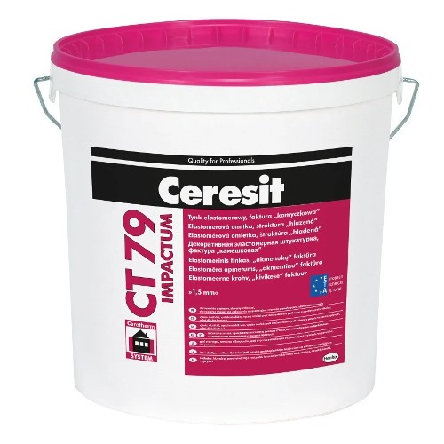 Ceresit CT79 Impactum 1.5mm grain Elastomeric Render - stone texture