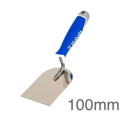 100mm Kubala Stucco Trowel - Stainless Steel Blade with a Welded-on Soft Handle