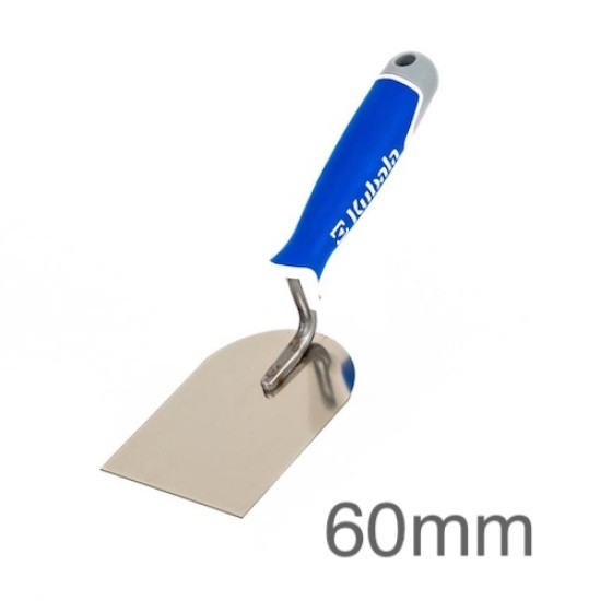 60mm Kubala Stucco Trowel - Stainless Steel Blade with a Welded-on Soft Handle