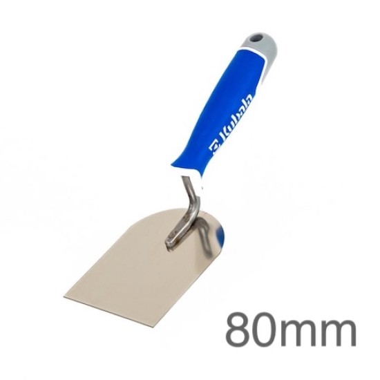 80mm Kubala Stucco Trowel - Stainless Steel Blade with a Welded-on Soft Handle