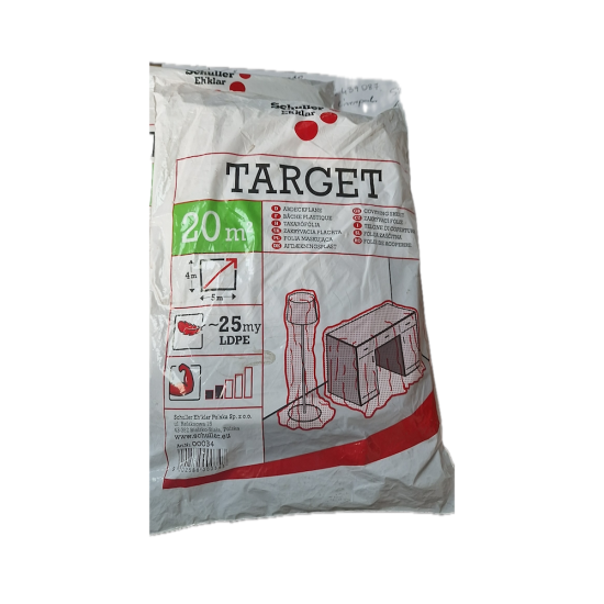 Clear Target S25 LDPE Drop Cloth - Dust Sheet - 4m x 5m - 25 micron