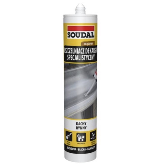 280ml Soudal Brown Roofing Sealant - Emergency Repair Sealant