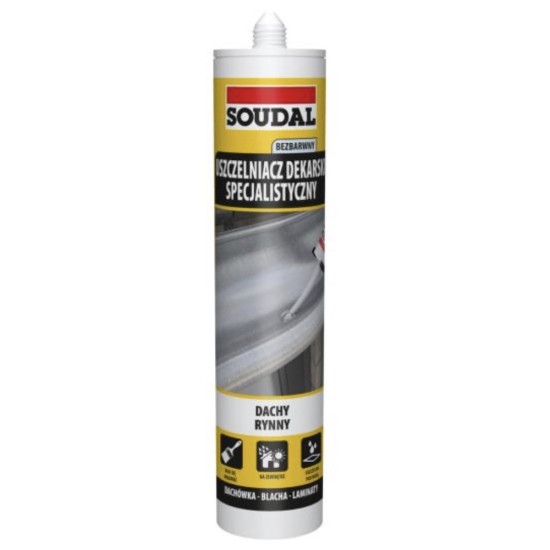 280ml Soudal Clear Roofing Sealant - Emergency Repair Sealant