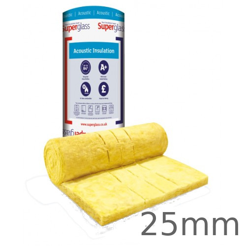 25mm Superglass Insulation Roll Multi Acoustic (Split 2 x 600mm)