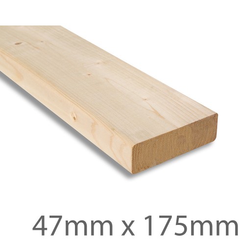 Sawn Treated Carcassing Timber C16 - 47mm x 175mm (FIN SIZE 45mm x 170mm)