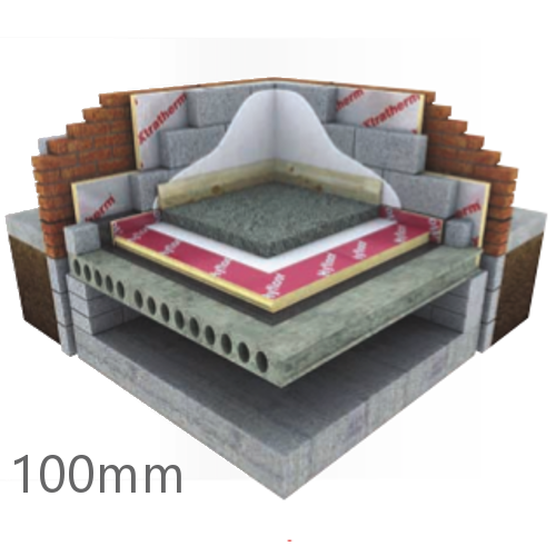 Xtratherm 100mm Thin-R Hyfloor XT/HYF Under Floor PIR Insulation Board (4 pcs)