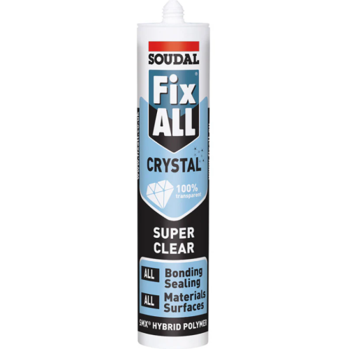 Soudal Fix ALL CRYSTAL - Adhesive and Sealant - 100 Crystal Clear 290ml