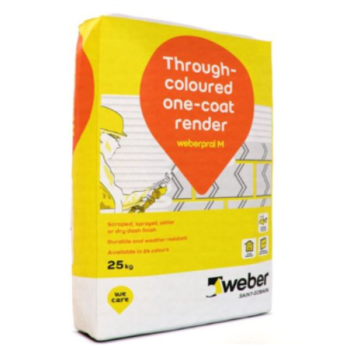 Weber Weberpral M Through-Coloured One-Coat Monocouche Render Silver Pearl 25kg