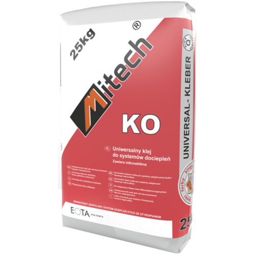 MITECH KO - UNIVERSAL ADHESIVE FOR FOAMED POLYSTYRENE-BASED THERMAL INSULATION SYSTEMS 25kg